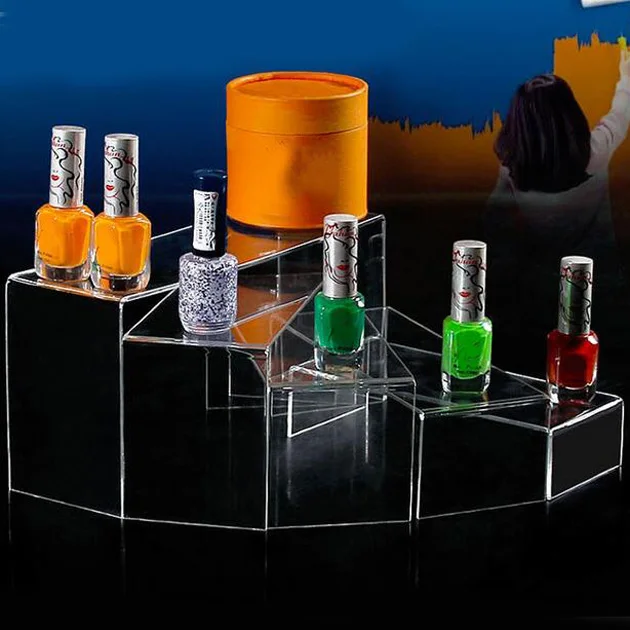 5Pcs/Set Clear Acrylic Perspex Jewellery Display Rack Holder Riser Set
