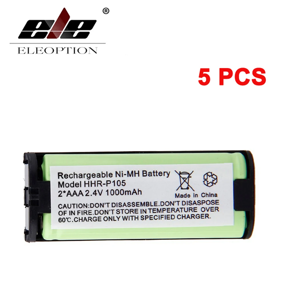 5PCS 2*AAA 2.4V 1000mAh Ni MH Rechargeable Cordless Home Phone Battery