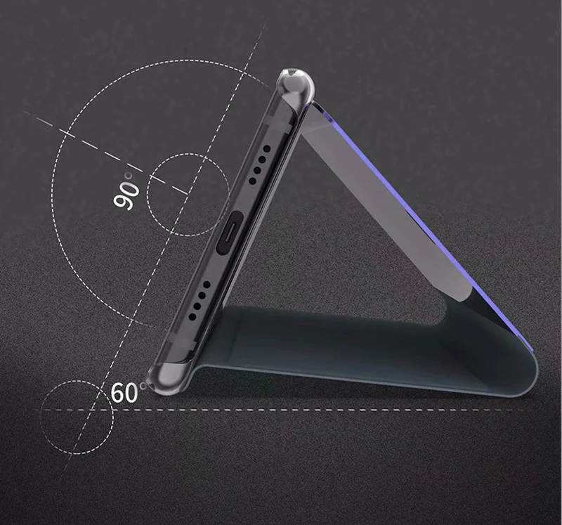 DHL 50 шт умный зеркальный чехол для Oneplus 6 T Флип PU кожаный чехол-подставка для телефона Oneplus 6 5 Чехол