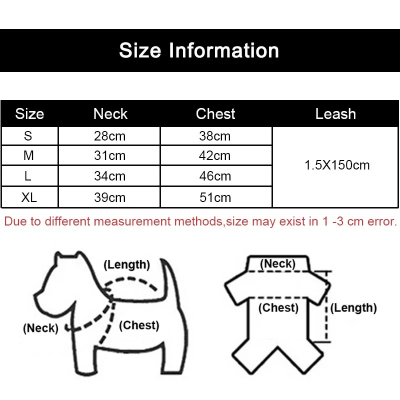 MySudui Small Dog Harness Vest With Lead French Bulldog Puppy Harness And Leash Reflective Winter Dog Clothes Pet Coat Vest Warm (1)