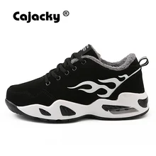 Cajacky для мужчин обувь для прогулок зимние Трекинговые кроссовки Мех животных унисекс Спортивная весенние уличные кроссовки мужской zapatillas hombre