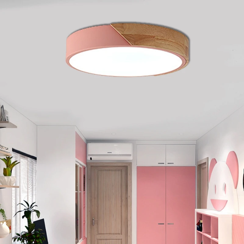 Lukloy Led Flush Mount Ceiling Lights Dimmable Modern Colorful Thin Wood Lamp Panel Lighting Fixture For Living Room Bedroom Ceiling Lights Aliexpress