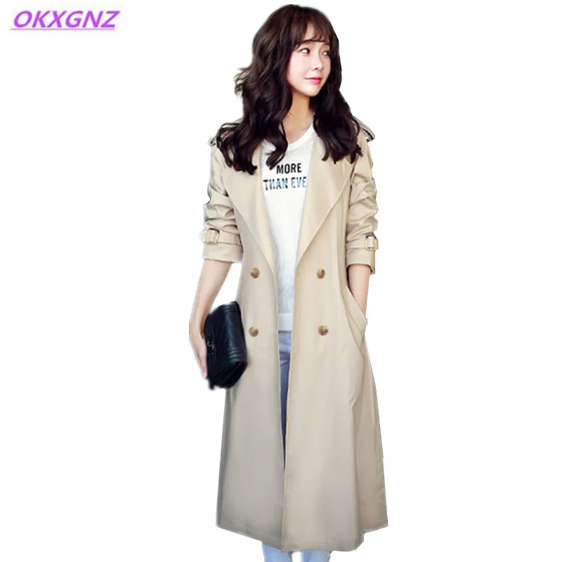 OKXGNZ New Spring font b Women s b font font b Jacket b font Long Section