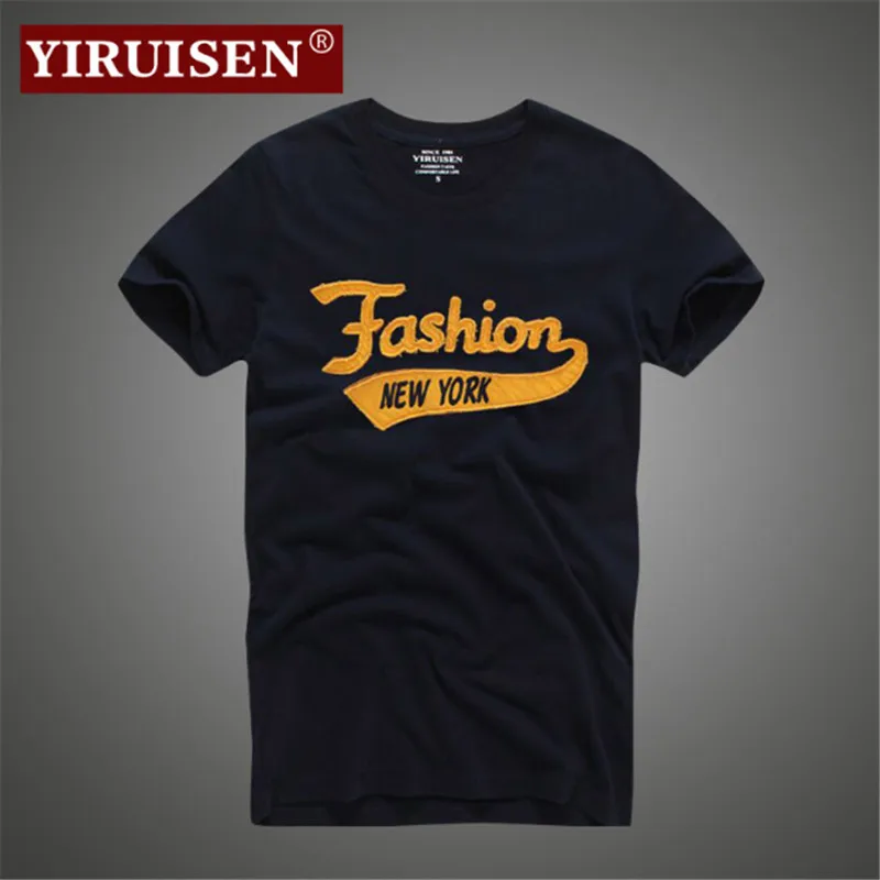 Мужская футболка с короткими рукавами Anjoyfitch & kevin Af 100% хлопок вышивкой лето 2016|t shirt