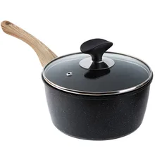 15,5 см мини молоко не липкий нагревательный горшок из алюминиевого сплава с деревянной ручкой на плоской подошве маленький суп potl кухонные инструменты для приготовления пищи mx22522