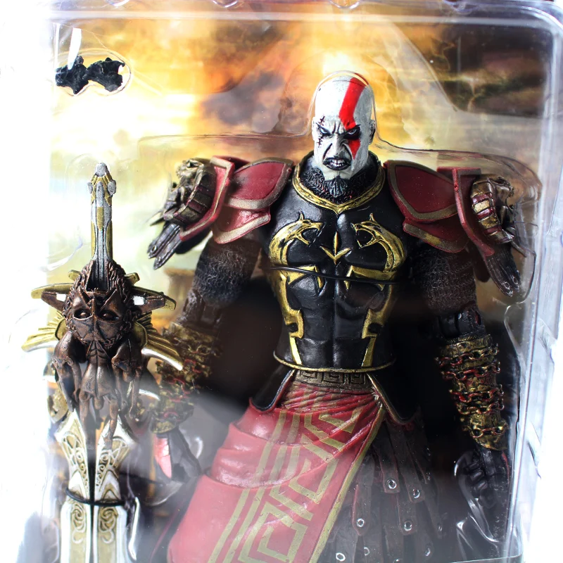 20 см NECA God of War Kratos в золотой флисовой броне с головой Медузы ПВХ экшн фигурка