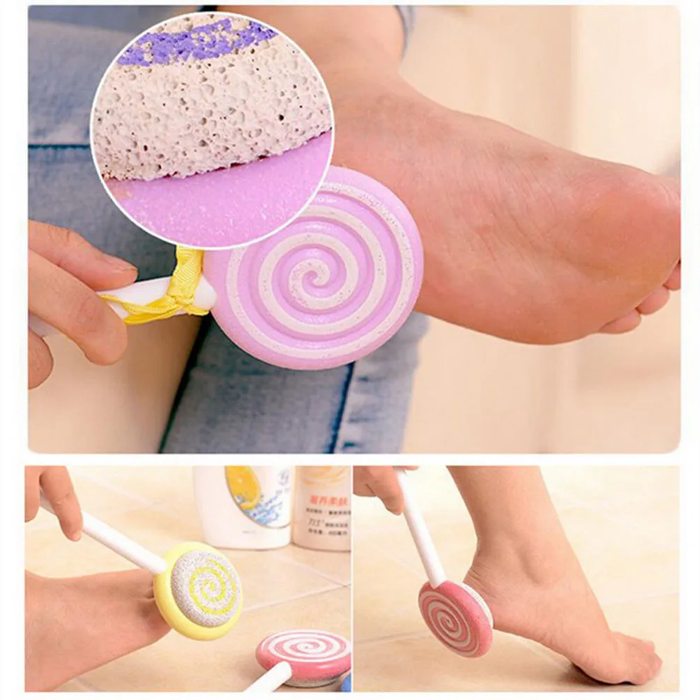 

Foot Clean Scruber Hard Skin Callus Remover Scrub Lollipop Foot File Cute Scraper Scrubber Pedicure tool Pumice Stone 20*8cm