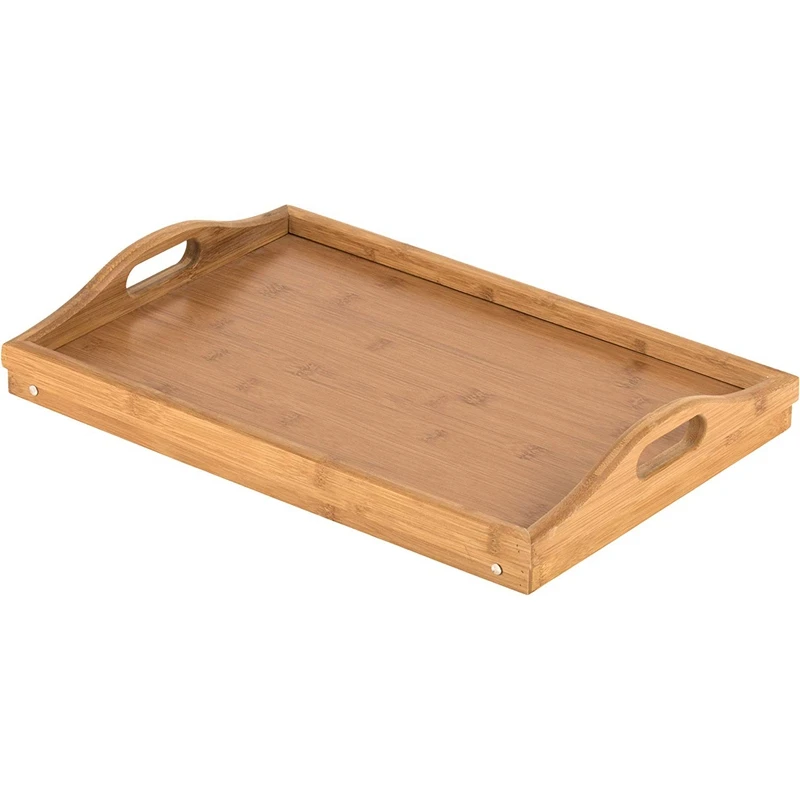 Портативный складной столик-поднос для кровати со складными ножками и поднос для завтрака бамбуковый столик для кровати и поднос для кровати с ножками