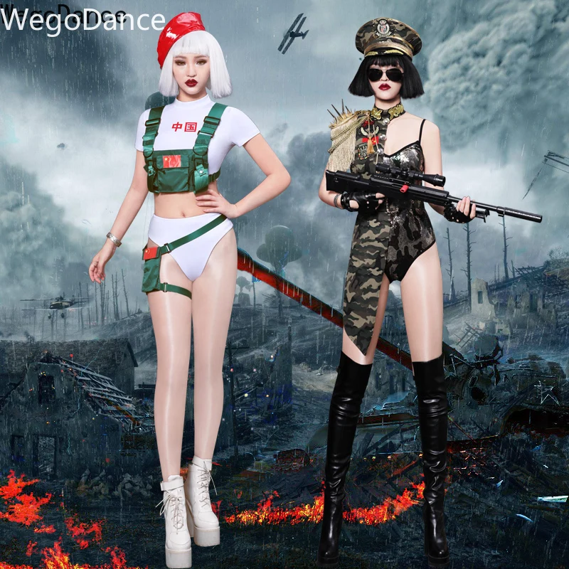 Новая камуфляжная военная форма для ночного клуба женская певица ГОГО ведущее