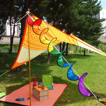 

Outdoor colorful wind strip color mill dynamic courtyard Kindergarten decoration Christmas flag Barrel