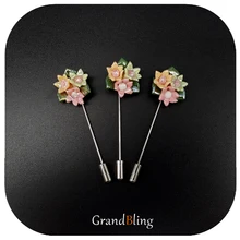 Clothes/Hat Accessory to Fashion Lady Master Handmade Flower Lapel Pins