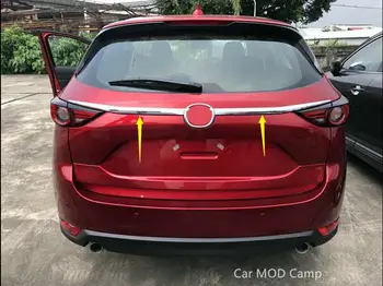 

For Mazda CX-5 CX5 2nd Gen 2017 2018 ABS Chrome Rear Tail Trunk Lid Molding Strip Cover Decoration Trim 2pcs Car Styling