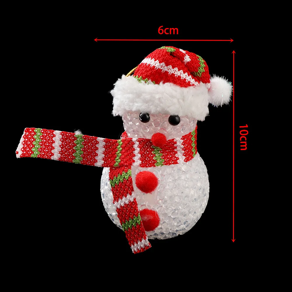 1 шт., нежный Санта-Клаус, лось, снеговик, светодиодный светильник, рождественские украшения, светящееся освещение, домашнее декоративное ночное освещение, подвесное украшение на елку