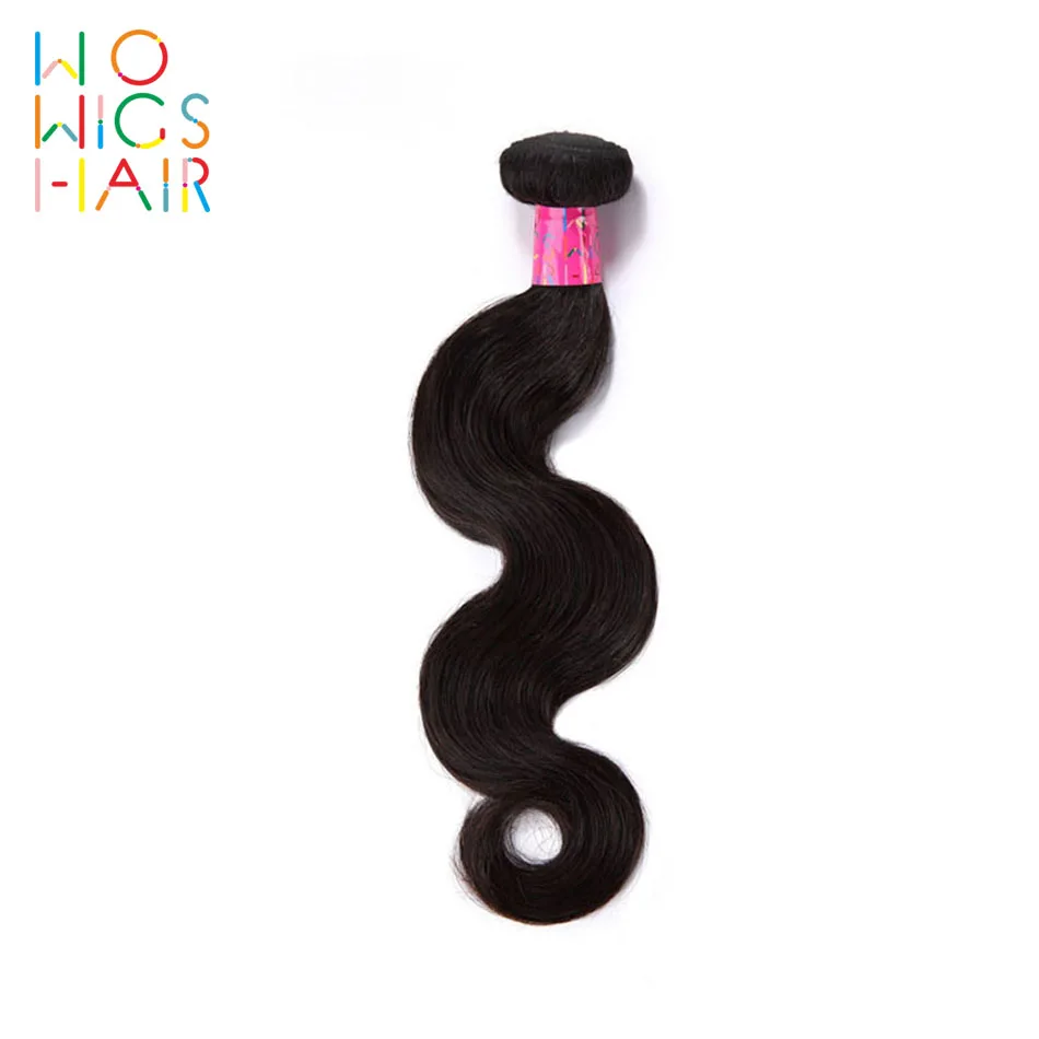 WoWigs волос на теле волна бирманский Волосы remy 100% человеческих Инструменты для завивки волос 1/3/4 шт Бесплатная доставка натуральный Цвет