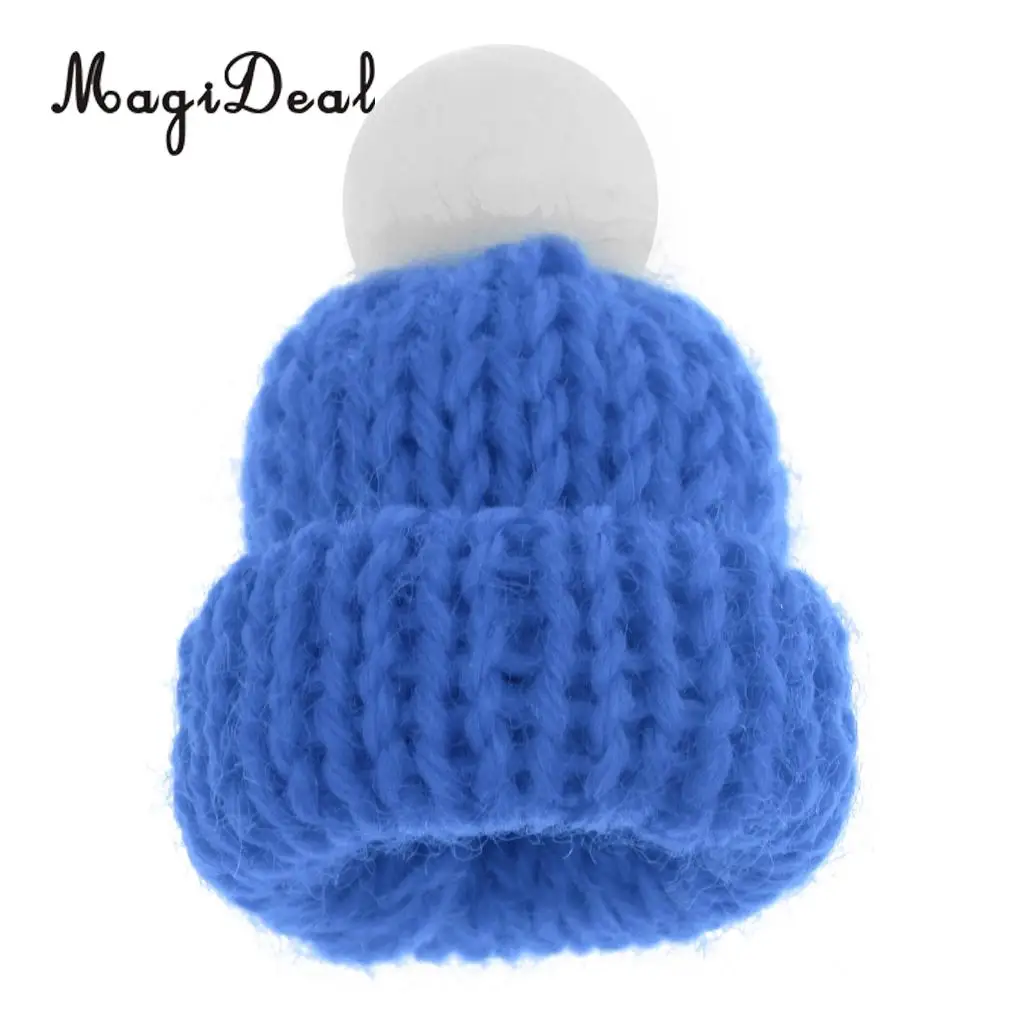 Lovely Miniature Mini Knit Hats for 1:12 Scale Dollhouse Miniature Home Shop Accessories Dolls House Interior Decoration Red