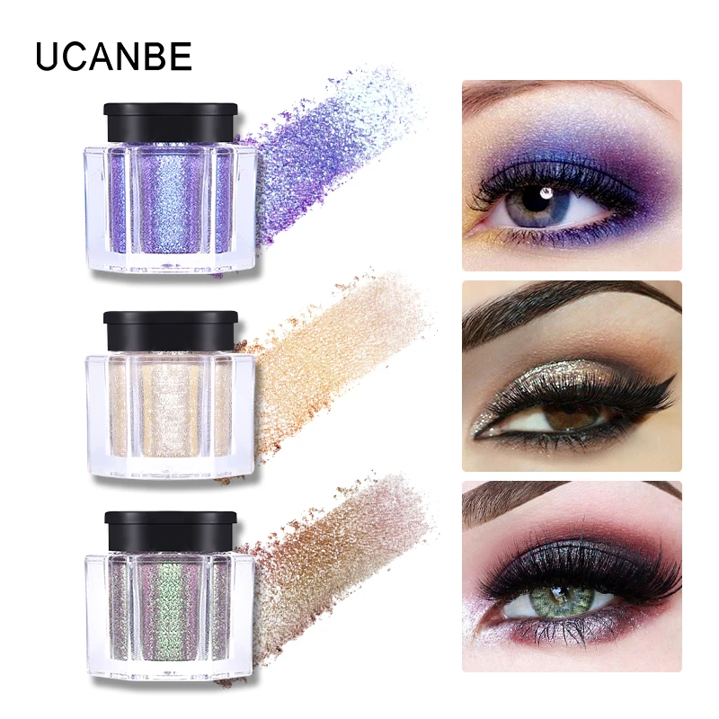 UCANBE блеск Тени для век косметическая пудра Make Up Shimmer Eye пигмент водостойкие блестки свободная пудра Обнаженная косметика для глаз TSLM2