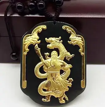 

Exquisite Hetian Yu Guan Gong Pendant h31#