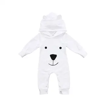 

Newborn Infant Baby Boys Girls Clothes Hooded Romper