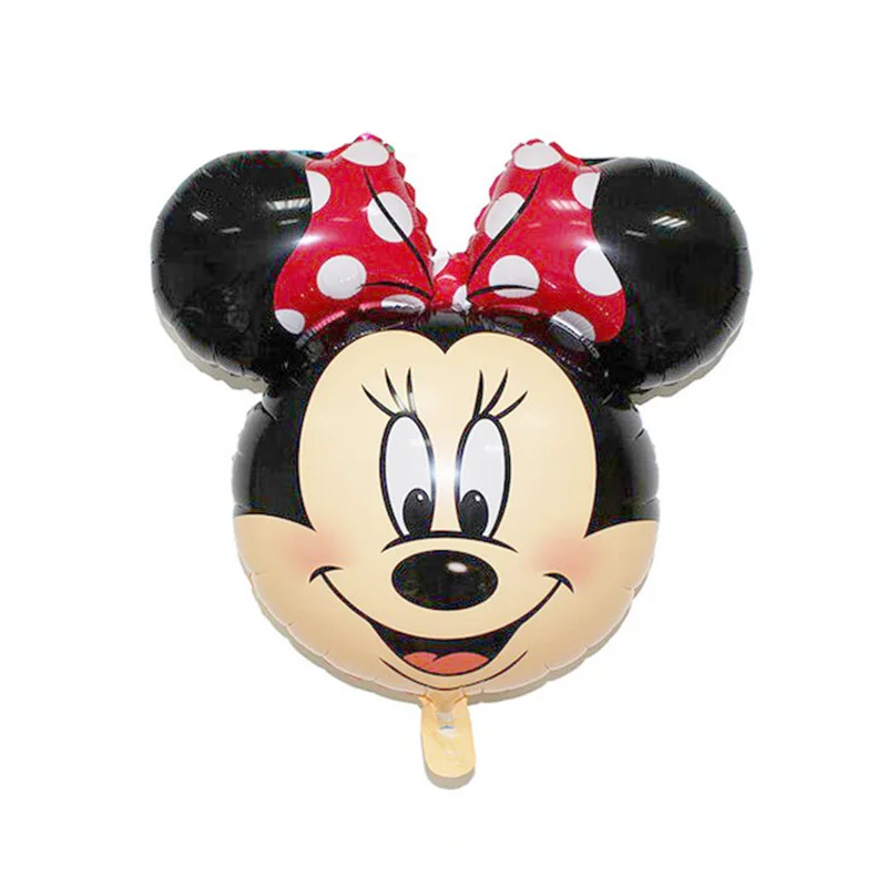 50pcs/lot Cute Mini Mickey Minnie Mouse Foil Balloons Cartoon 30*35cm Head Shape Inflatable Air Ballons Birthday Party Decor Toy
