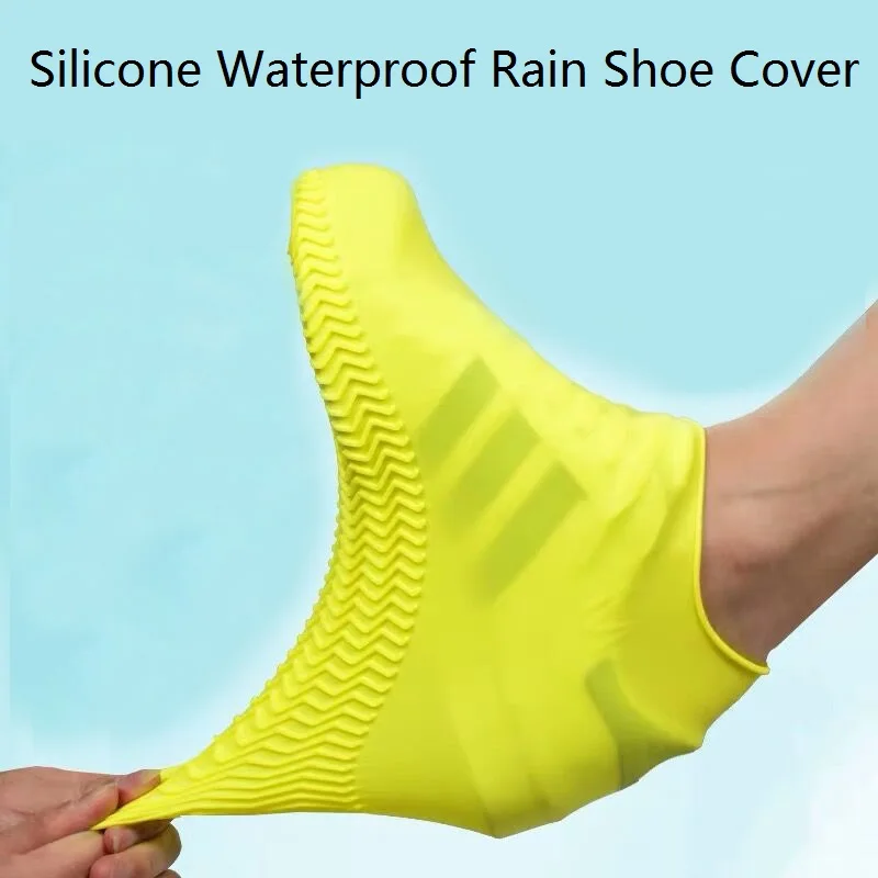 

New Style Silicone Waterproof Rainproof Rain Shoe Cover Reusable Boots Overshoes Non-slip Wear-resisting Portable Shoe Cover