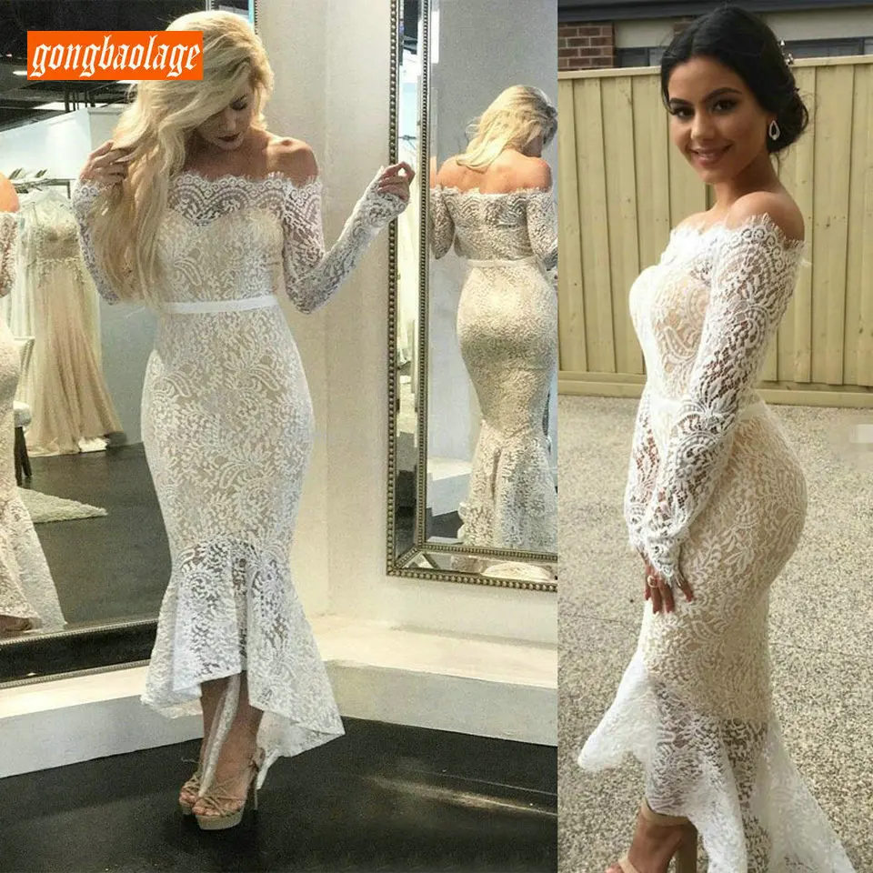 

fashionable Lace Prom Dress Women 2019 Sexy Prom Dresses Formal gongbaolage Boat-Neck Mermaid Cheap Lady Club Evening Party Gown