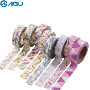 

AAGU New Arrival 15MM*10M Fresh Fruit Washi Tape Banana Grape Masking Tape Single Sided Planenr Sticker Adhesive DIY Paper Tape