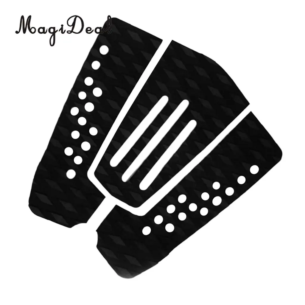 MagiDeal 7 Pieces Non-slip Black EVA Surfboard Surf Traction Pad Deck Grips Tail Pads Kiteboard Bodyboard Skimboard Paddleboard
