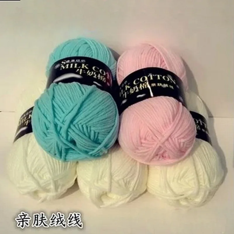 500g/Bag Korea Coarse Knitting Line Milk Cotton Wool Yarns Hand Knitted