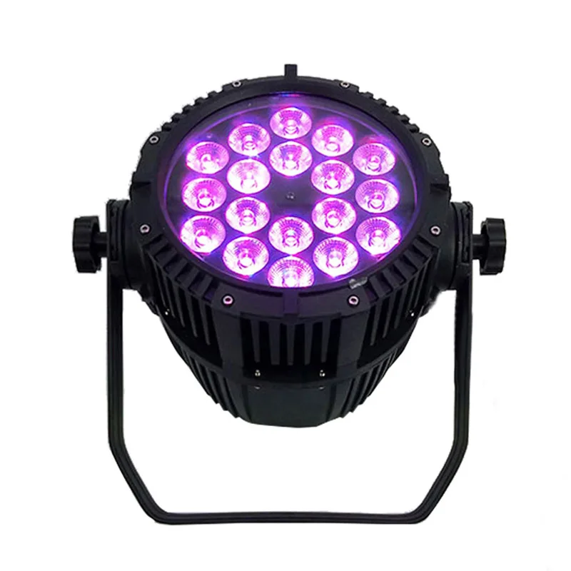 

High Quality Waterproof LED Par 18x18W 6in1 RGBWA UV Light Outdoor IP65 Waterproof DMX Effect Stage Lights Professional Stage DJ
