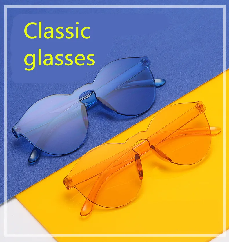 ASUOP2018 New Ladies Retro Cat Eye Fashion Glasses High-End Brand Travel Men's Transparent Sunglasses UV400 Round Color Sunglass (8)