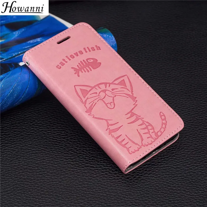 

Cat Fish Case For Samsung Galaxy J6 Plus Case Flip J610F 6.0" Wallet Leather Phone Cover For Samsung J6 Plus J6+ J6 Prime Case