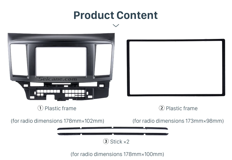 Seicane 2 DIN в приборной панели отделка рамки установка комплект стерео радио фасции Для Mitsubishi Fortis Lancer Лицевая панель