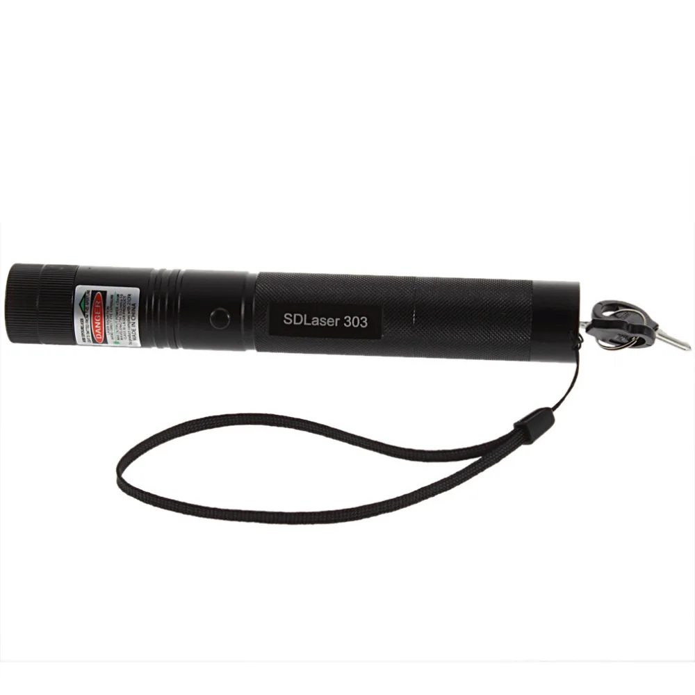 1 pcs قوية SDLaser303 قابل للتعديل التركيز 532nm الأخضر مؤشر ليزر ضوء انتاج الطاقة أقل من 1 mw لا بطارية