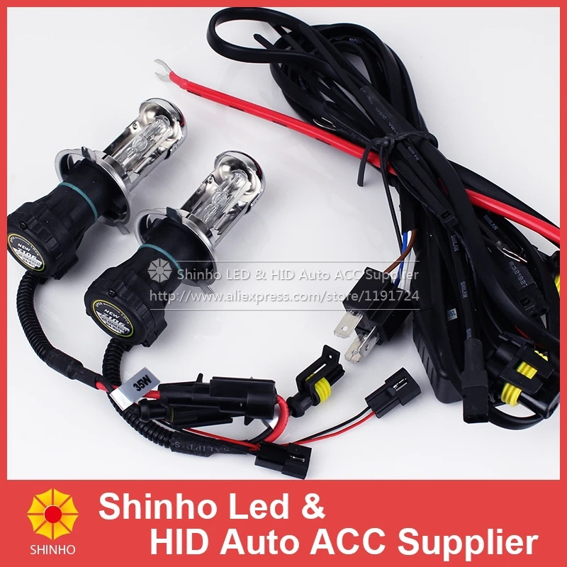 2X 35W 12V AC 4300K 6000K 8000K Car Auto H4 3 Bi Xenon Light H4 Hi/Lo