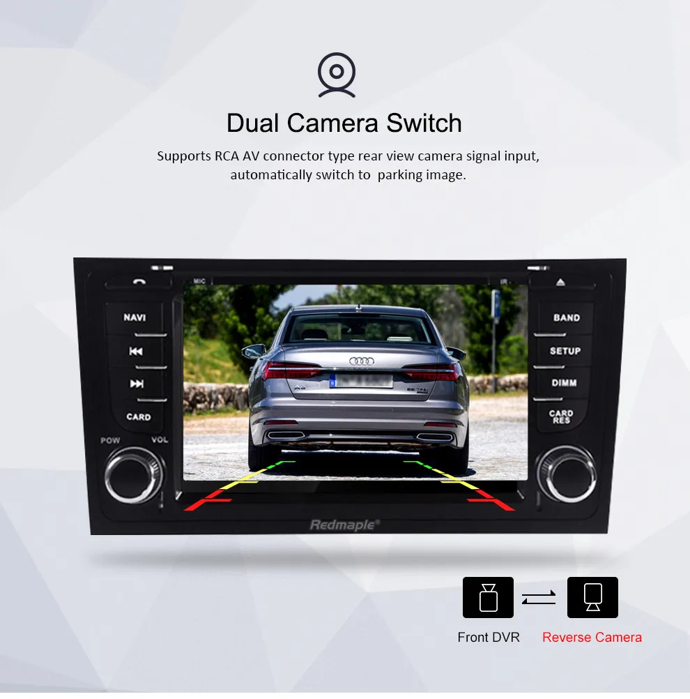 Discount Autoradio 4G RAM Android 8.0 Car DVD Player For AUDI A6 S6 RS6 1997+ Stereo 2 Din audio radio GPS Navigation FM WiFi Multimedia 7