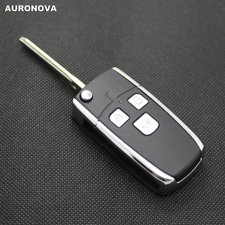 

AURONOVA New Upgrade Flip Folding Key Shell for Toyota Corolla 3 Buttons Modified Remote Car Key Case