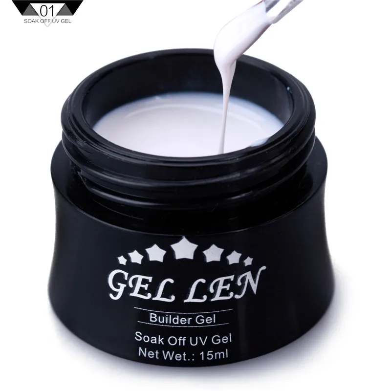

Gel Len 1pcs UV Builder Gel DIY Nail Art Decoration Manicure UV Gel Varnish White Pink Red for choose