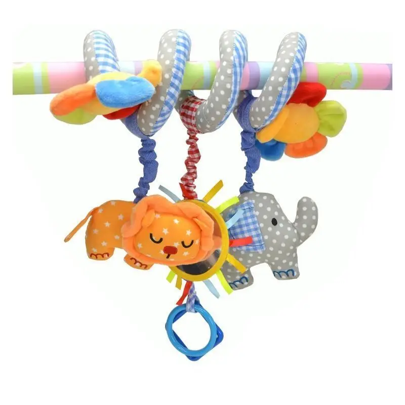 Игрушки для младенцев Мобильная кровать вокруг подвесная для детской коляски колокольчик кроватка плюшевая игрушка Горячая - Цвет: Синий