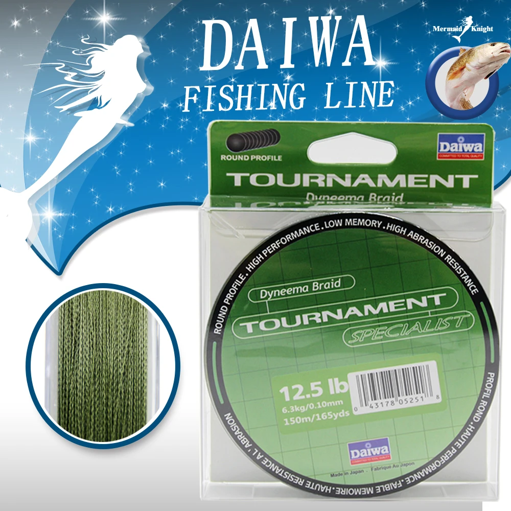DAlWA Brand 150M 165Yards Multifilament PE Braided Fishing Line 4/8 stands 8LB 10LB 20LB 30LB 40LB 60LB  FREE SHOPPING