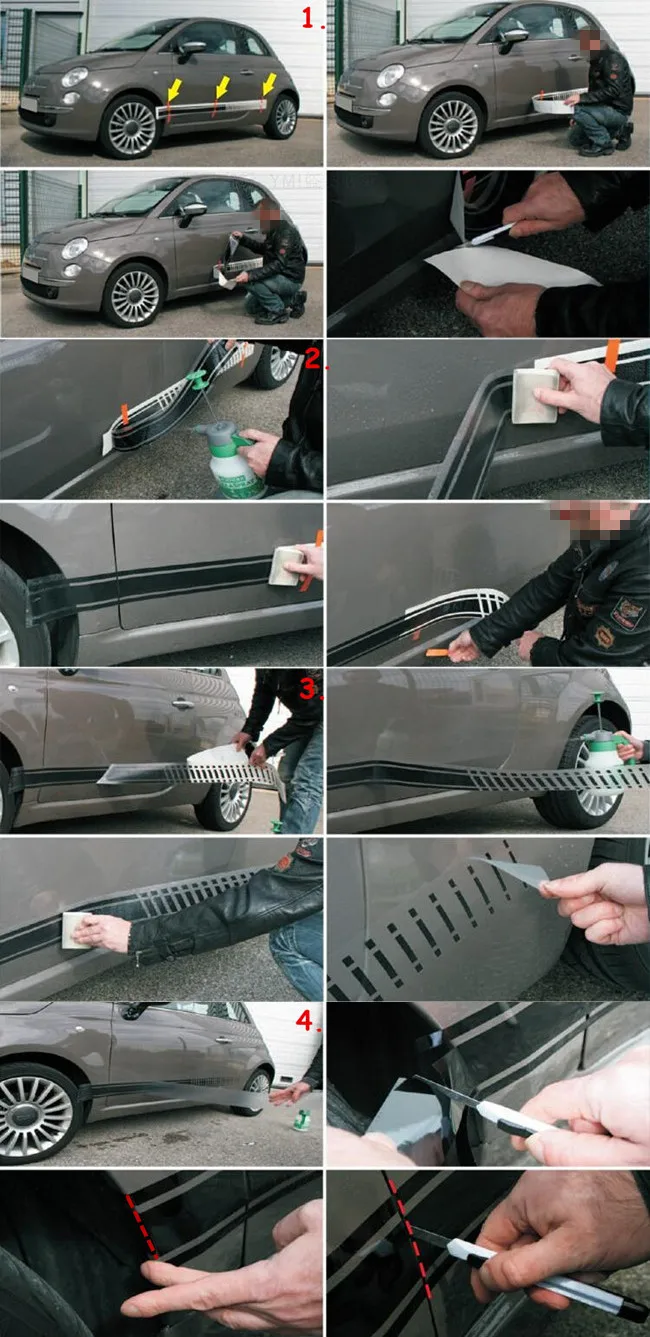 Спортивные полосы автомобиля стикер s палочки до багажника Декор стикер боковой двери наклейка для Volkswagen AMAROK автомобильные аксессуары
