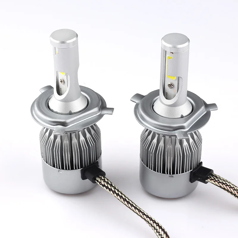 1pair(2pcs)h4 4000k Super Bright Car Led Headlights Bulb Kit All In One