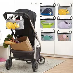 Детские коляски органайзер Bag автокресло для новорожденных висит сумка для хранения для коляски мумия мешок мультфильм Организатор