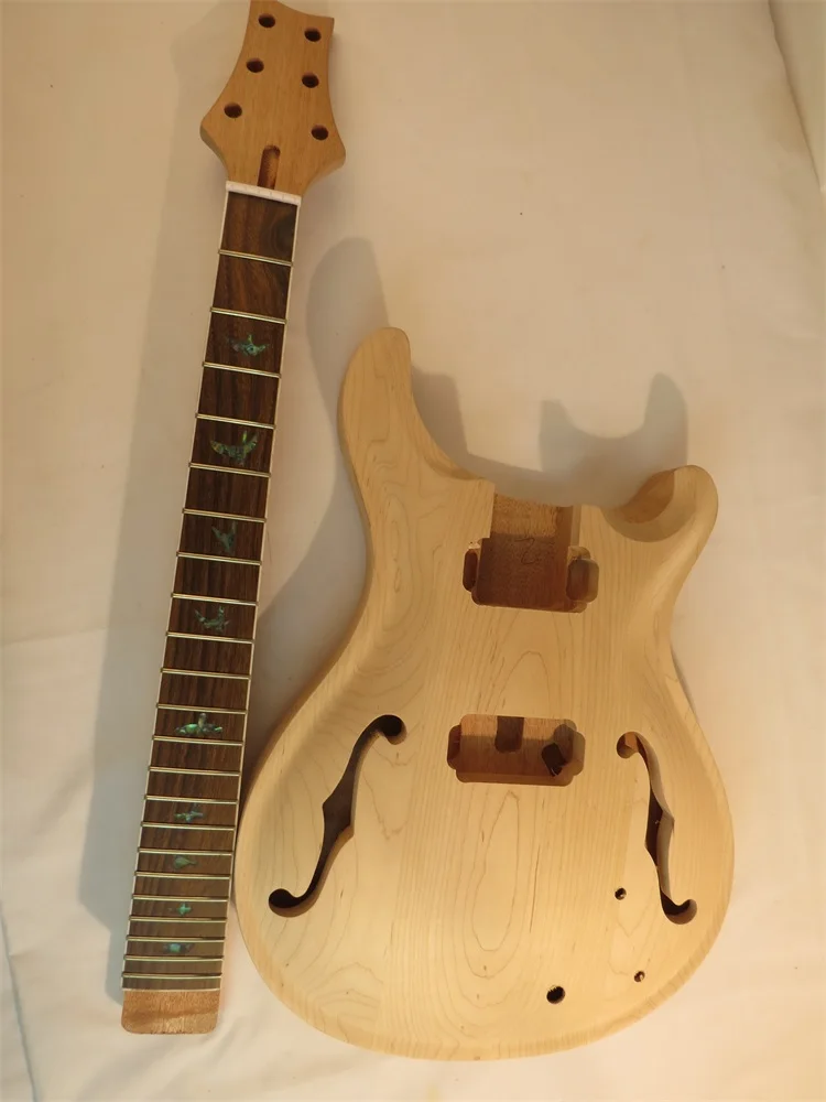 

Unfinished electric guitar including guitar neck and guitar body set #105