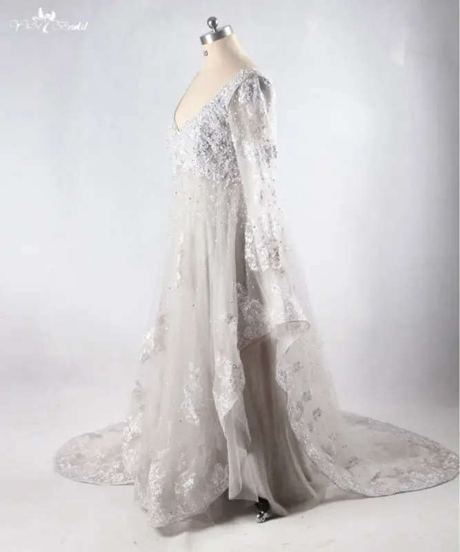 RSE710 dubai kaftan long grey dresses evening dresses (4)