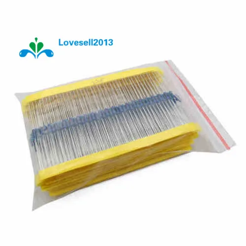 

1 Pack 400Pcs 1/4w Resistance 1% Metal Film Resistor Resistance Assortment Kit Set 20 kinds Each 20Pcs Free Shipping