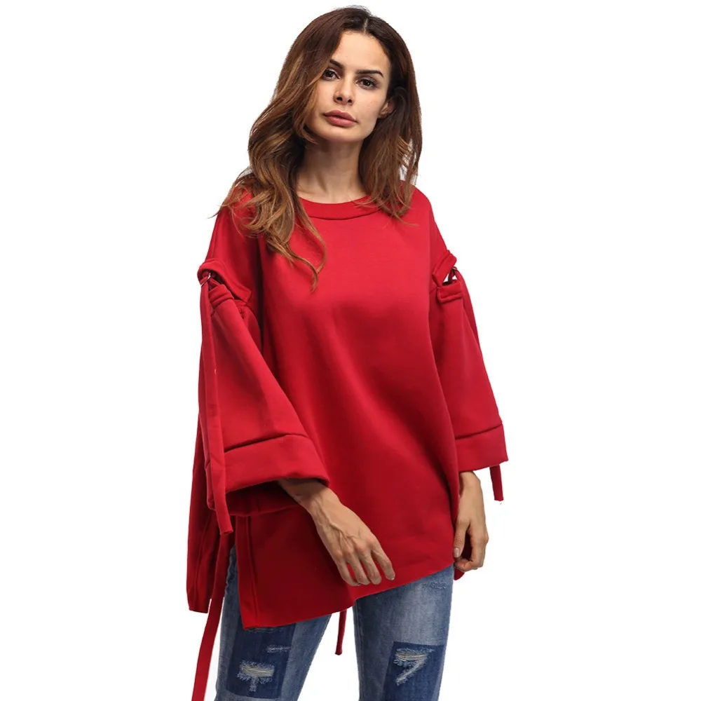 

Tilapia new hot sale women long T-shirt spring autumn long sleeve plus size solid big casual T-shirt