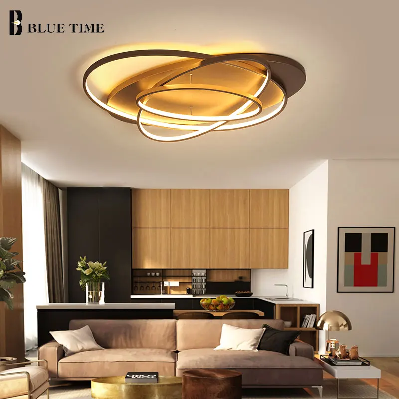 

Coffee&White Body Modern Led Ceiling Lights AC110V 220V Art Decoration LED Ceiling Lamp For Living Room Bedroom Dining room Lamp