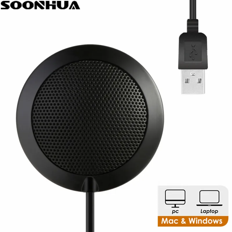 Студийный микрофон SOONHUA всенаправленный USB для подключения и воспроизведения