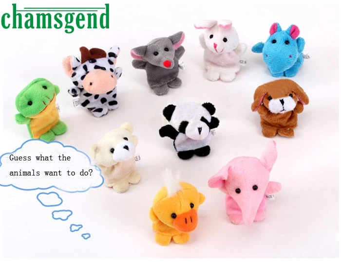 Горячие животные пальчиковые игрушки из плюша ребенка раннее развитие ребенка игрушки для ребенка подарок Dec07