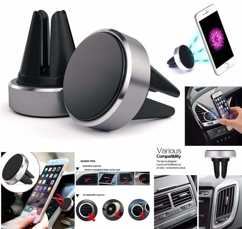 50pcs Universal Car Mount Air Vent Stand Mini Phone Holder GPS